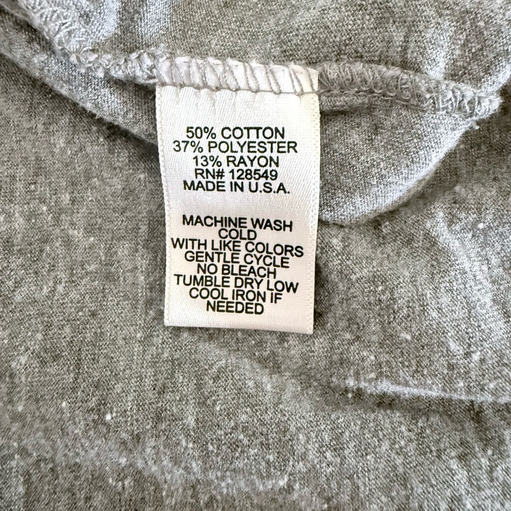 Aviator Nation Miami Boyfriend Raw Hem Tee Small Heather Grey - Picture 8 of 8
